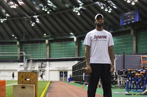 Freddie Crittenden has already collected both ACC hurdling championships, indoor and outdoor, but his eyes are set higher in last season at Syracuse.